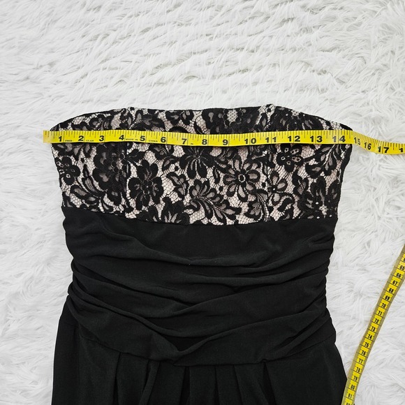 Scott McClintock Women's Vintage Floral Lace Chest Strapless Formal Dress Size 8 - Picture 8 of 10